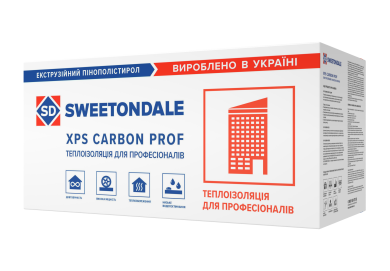 Екструзійний пінополістирол SWEETONDALE XPS CARBON PROF RF 100мм.*1180мм.*580мм.(Г1) (2,7376м2/уп.) (4шт/уп.)